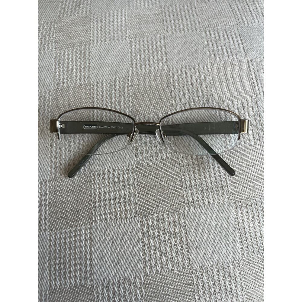 Coach Women's Eyeglasses Suzanna‎ 246 Olive Olive Half Rim Frame 52[]17 135